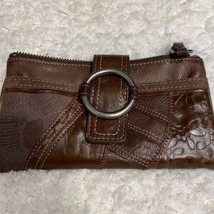 Womens What Vintage Are You Fossil genuine leather wallet